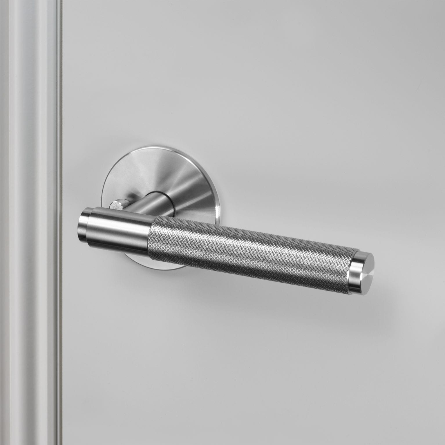 Black Pre-Drilled Privacy Door Handle | Cross Design