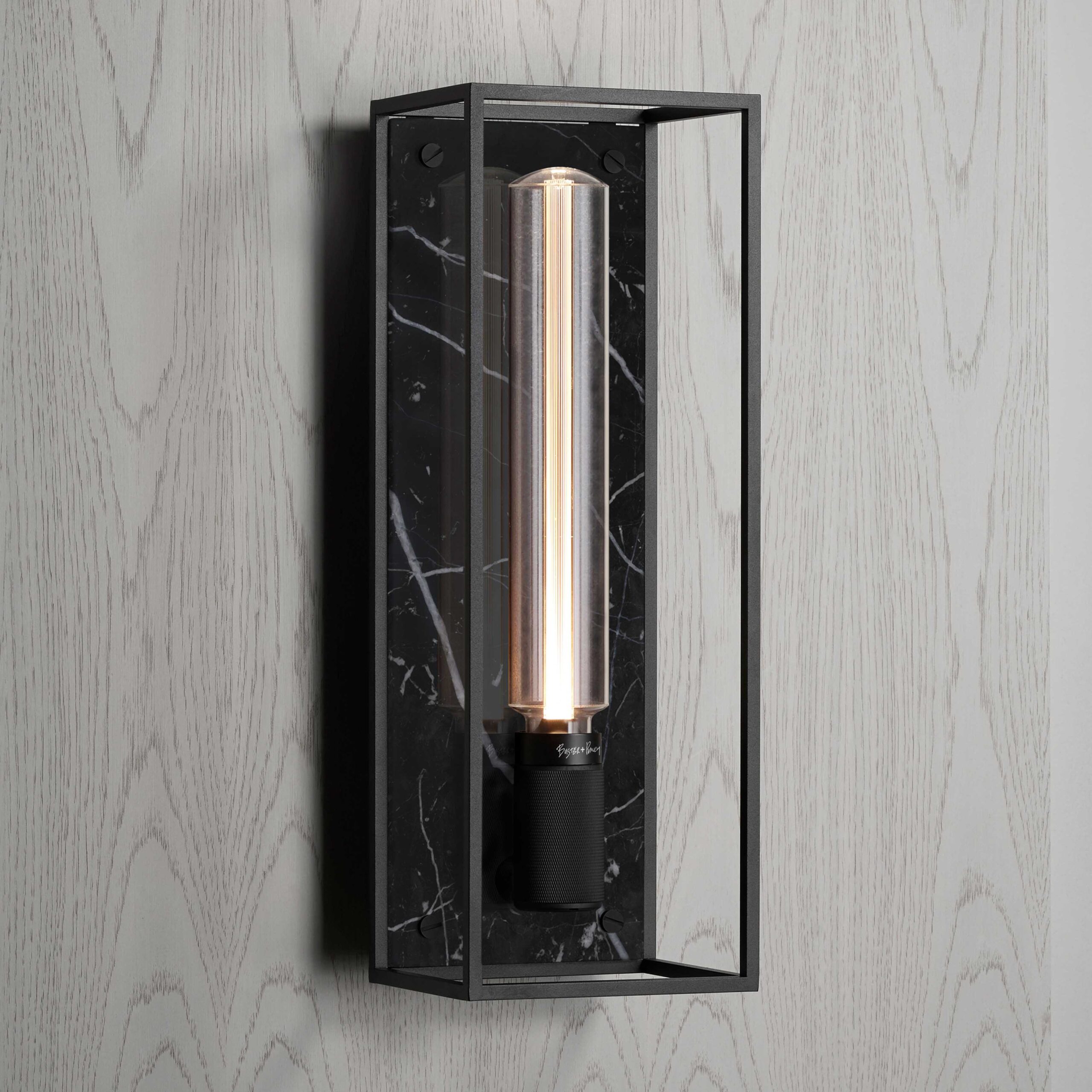 Buster + Punch / Caged / E26 Wall Light in Black Marble