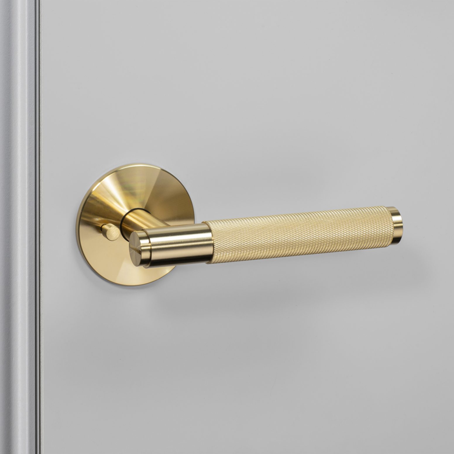 Brass Pre-Drilled Privacy Door Handle | Cross design