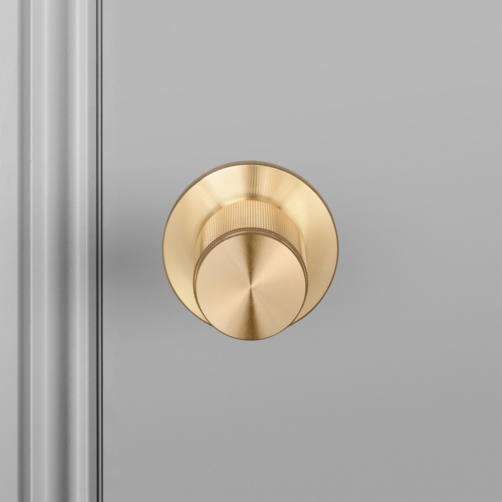 Door Knob Pre Drilled Passage Linear Brass Buster Punch 2785