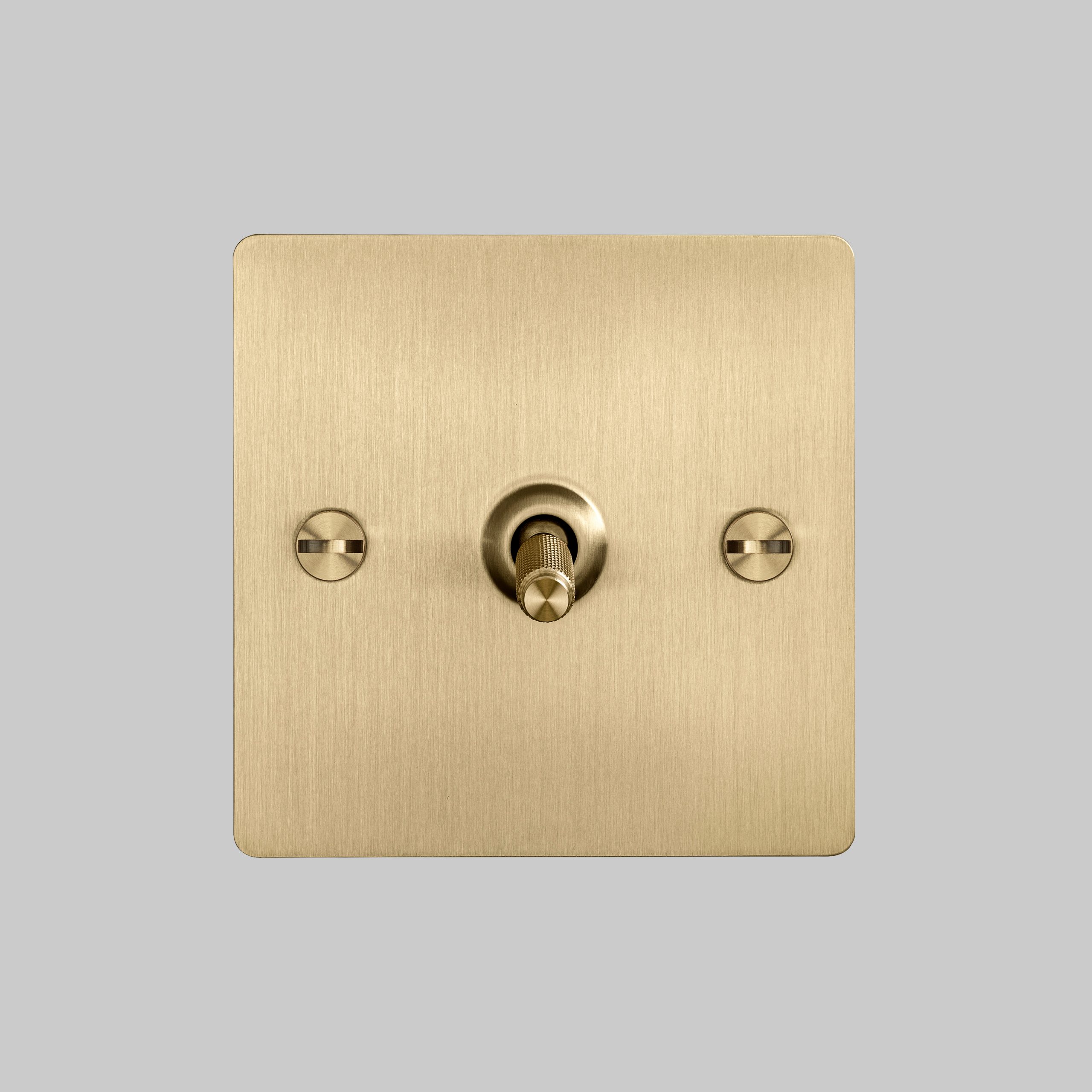 BRASS TOGGLE LIGHT SWITCH / 1G TOGGLE MADE FROM SOLID KNURLED BRASS