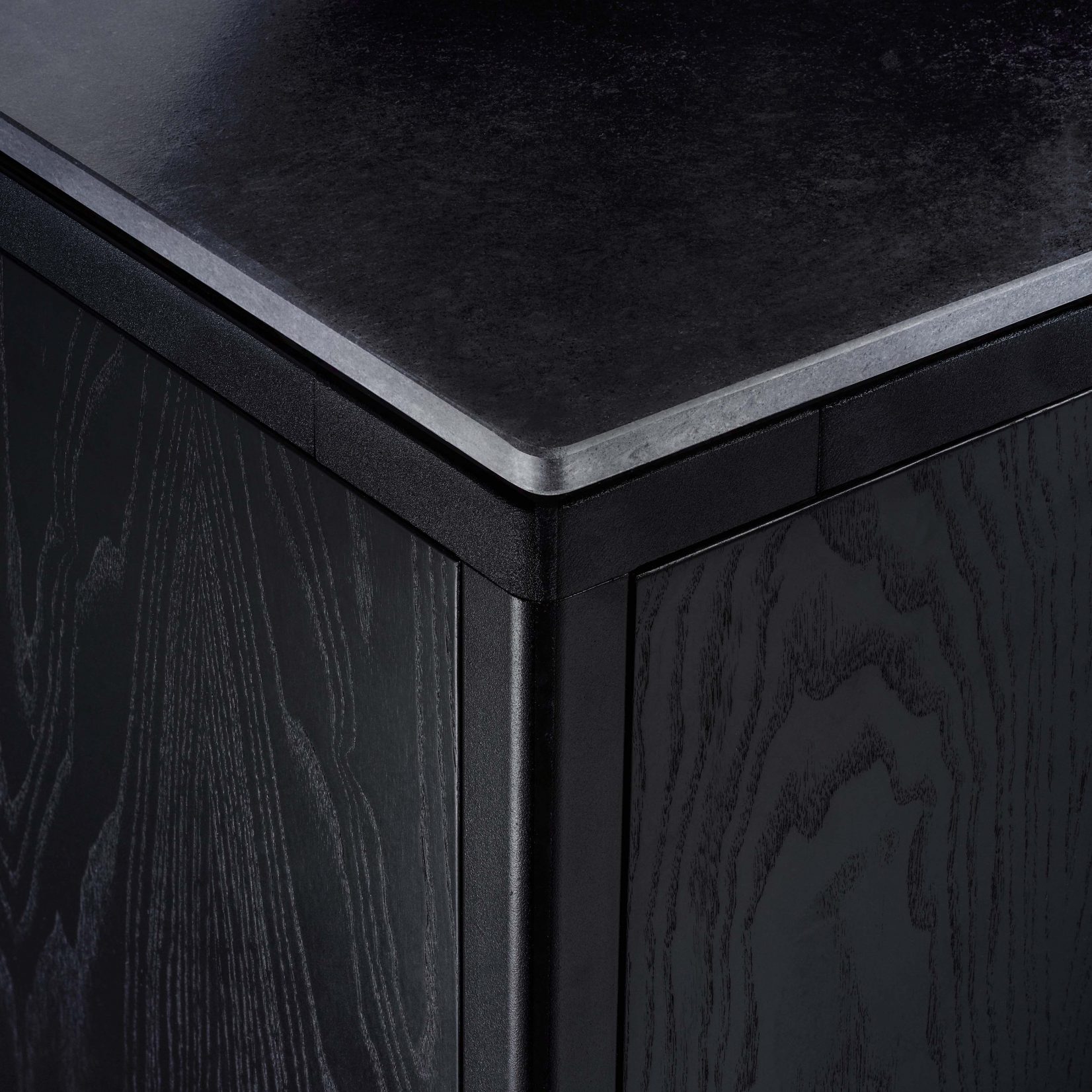 CABINET / SMALL / BLACK ASH / CROSS / STEEL - Buster + Punch